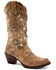 Image #2 - Ferrini Women's Empress Tall Western Boots - Round Toe, Brown, hi-res