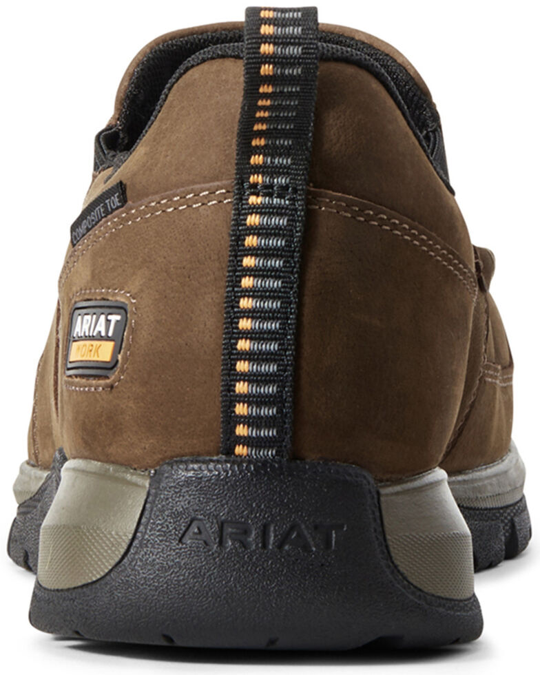 Ariat Men's Edge Lite Slip-On Work Shoes - Composite Toe, Brown, hi-res