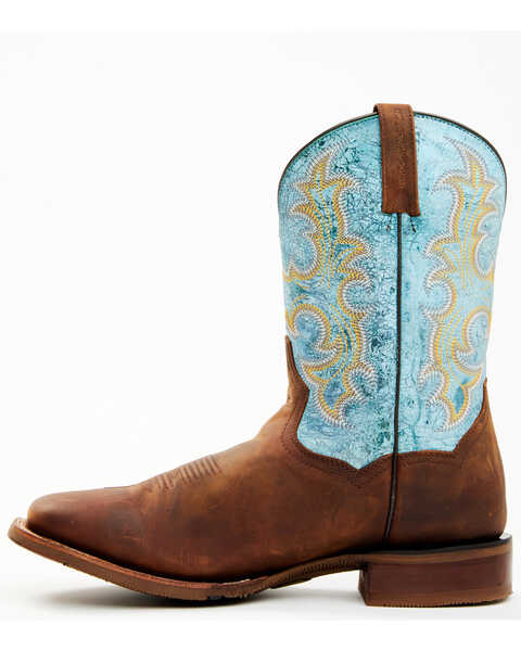 Image #3 - Dan Post Men's Performance Western Boots - Broad Square Toe , Blue, hi-res