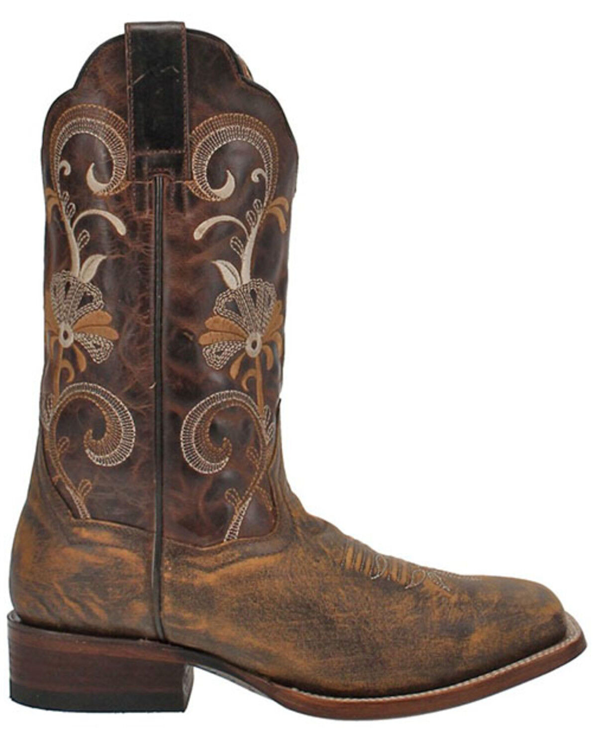 Image #2 - Dan Post Women's Sabina Western Boots - Broad Square Toe, Tan, hi-res
