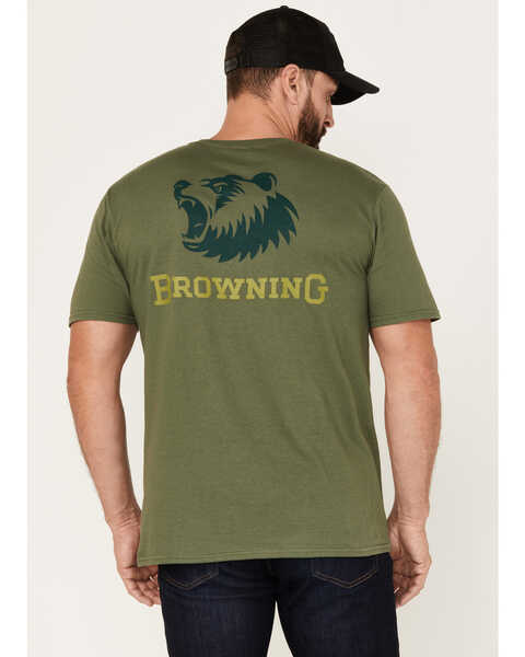 Browning Men's Bear Roar Graphic Short Sleeve T-Shirt, Olive, hi-res