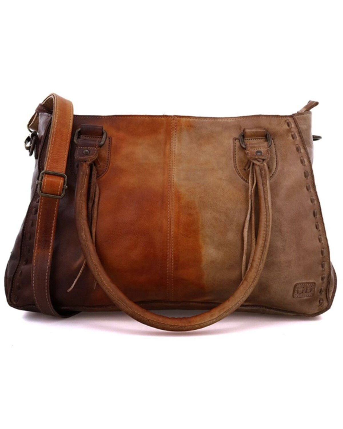 Image #1 - Bed Stu Women's Rockababy Tie Dye Leather Satchel Bag, Coffee, hi-res