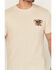 Image #3 - Brixton Men's Battle Logo Short Sleeve Graphic T-Shirt, Cream, hi-res