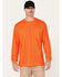 Image #1 - Hawx Men's High-Visibility Long Sleeve Work Shirt, Orange, hi-res