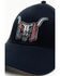 Image #2 - Cody James Men's Long Horn Skull Flag Embroidered Ball Cap, Navy, hi-res