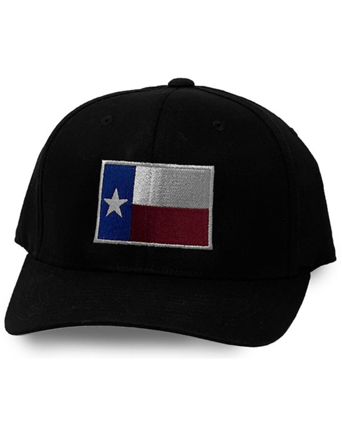 Image #1 - Oil Field Hats Men's Black Texas Flag Patch Ball Cap, Charcoal, hi-res