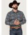Image #1 - Gibson Trading Co Men's Shin Dig Floral Print Long Sleeve Button-Down Western Shirt, Navy, hi-res
