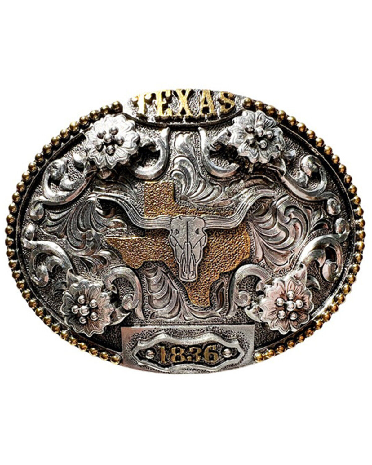 Image #1 - Cody James Men's Texas 1836 Long Horn Buckle, Multi, hi-res