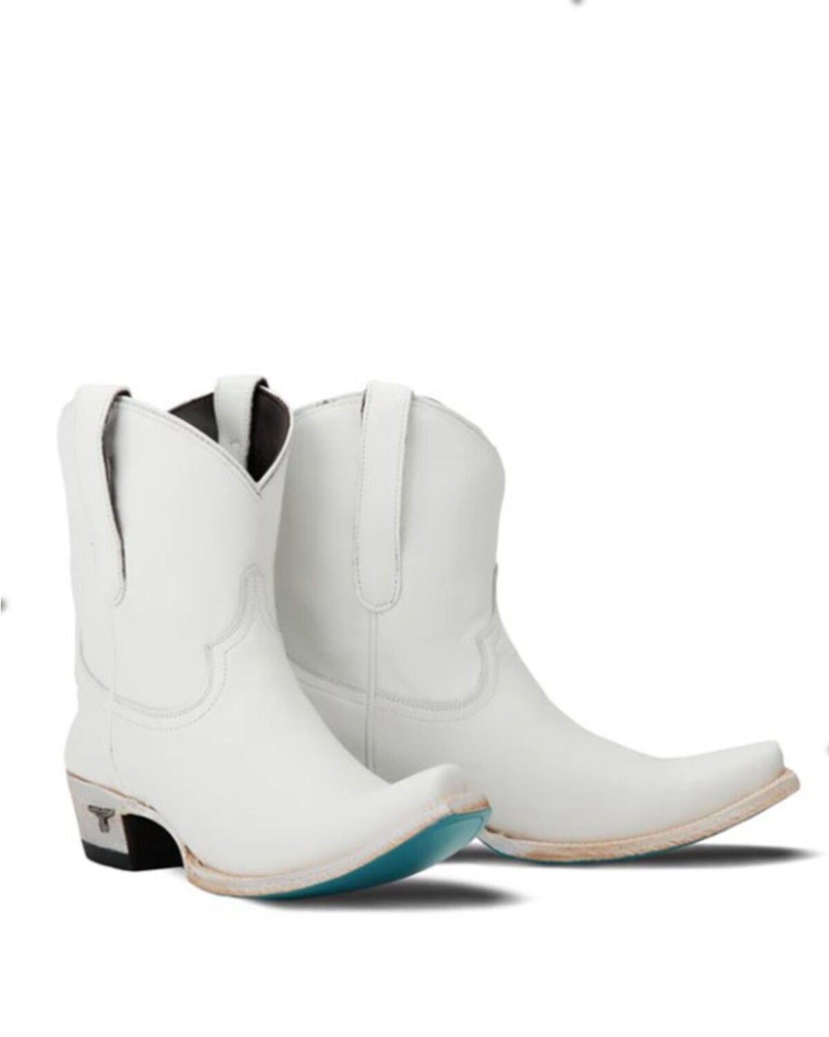 Lane Women's Emma Jane Western Booties - Snip Toe, White, hi-res