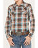 Image #3 - Cody James Boys' Bull Dobby Long Sleeve Snap Western Shirt, Dark Brown, hi-res