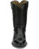 Image #4 - Justin Men's Basics Roper Western Boots - Round Toe, Black, hi-res