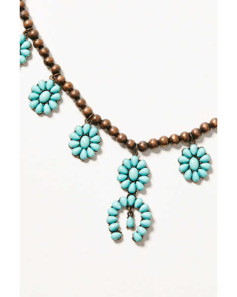 Image #1 - Shyanne Women's Mystic Skies Squash Blossom Beaded Necklace, Rust Copper, hi-res