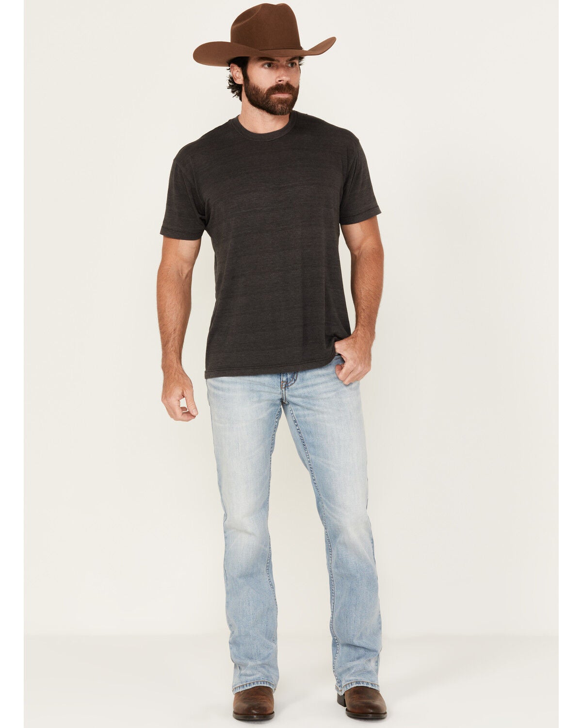 Cody James Men's Cowboy Wash Duke Relaxed Bootcut Stretch Denim Jeans, Light Wash, hi-res