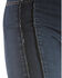 Image #5 - Tractr Women's Front Fray Panel Step Hem Jeans, Indigo, hi-res