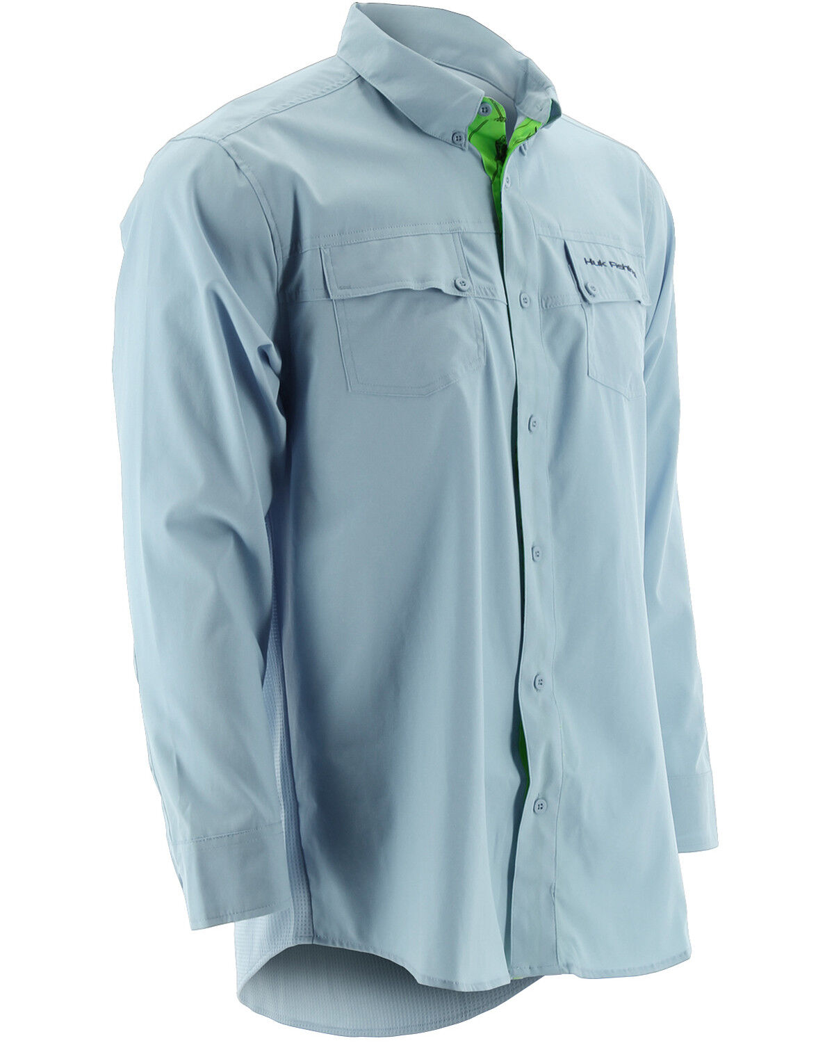 Image #1 - Huk Performance Fishing Men's Phenom Long Sleeve Shirt, Light Blue, hi-res