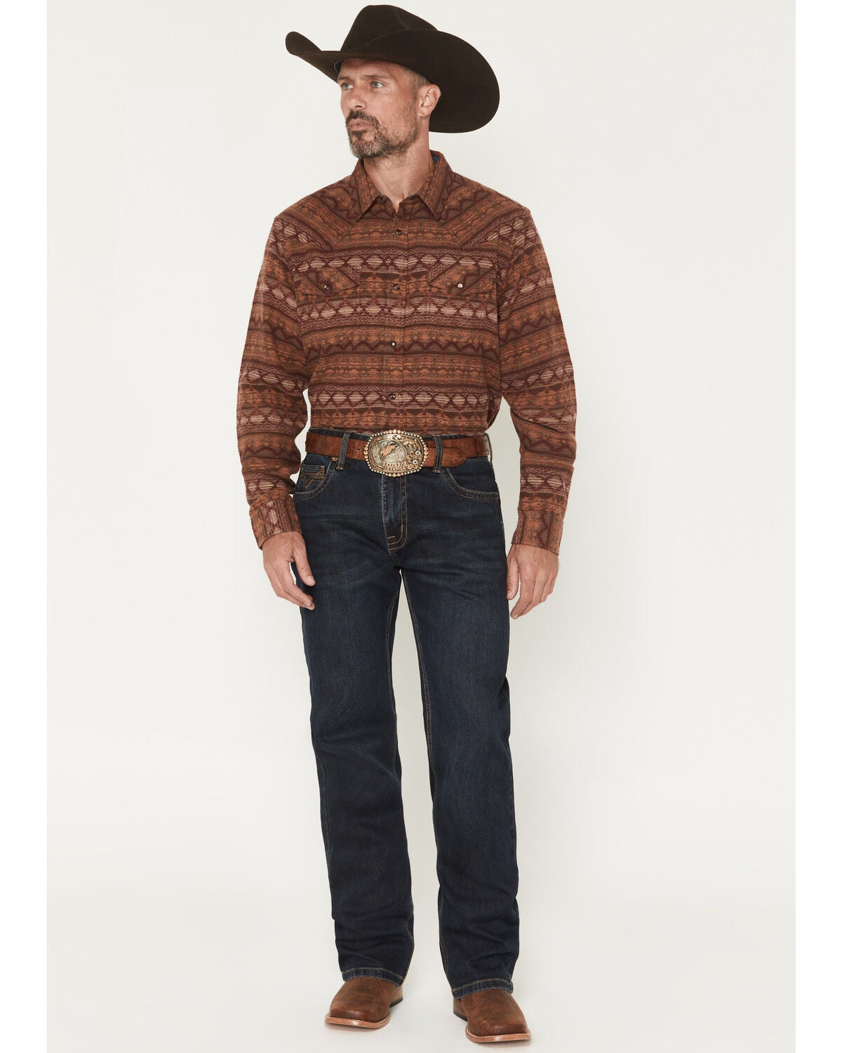 Image #1 - Rock & Roll Denim Men's Dark Wash Double Barrel Relaxed Straight Reflex Stretch Denim Jeans, Dark Wash, hi-res