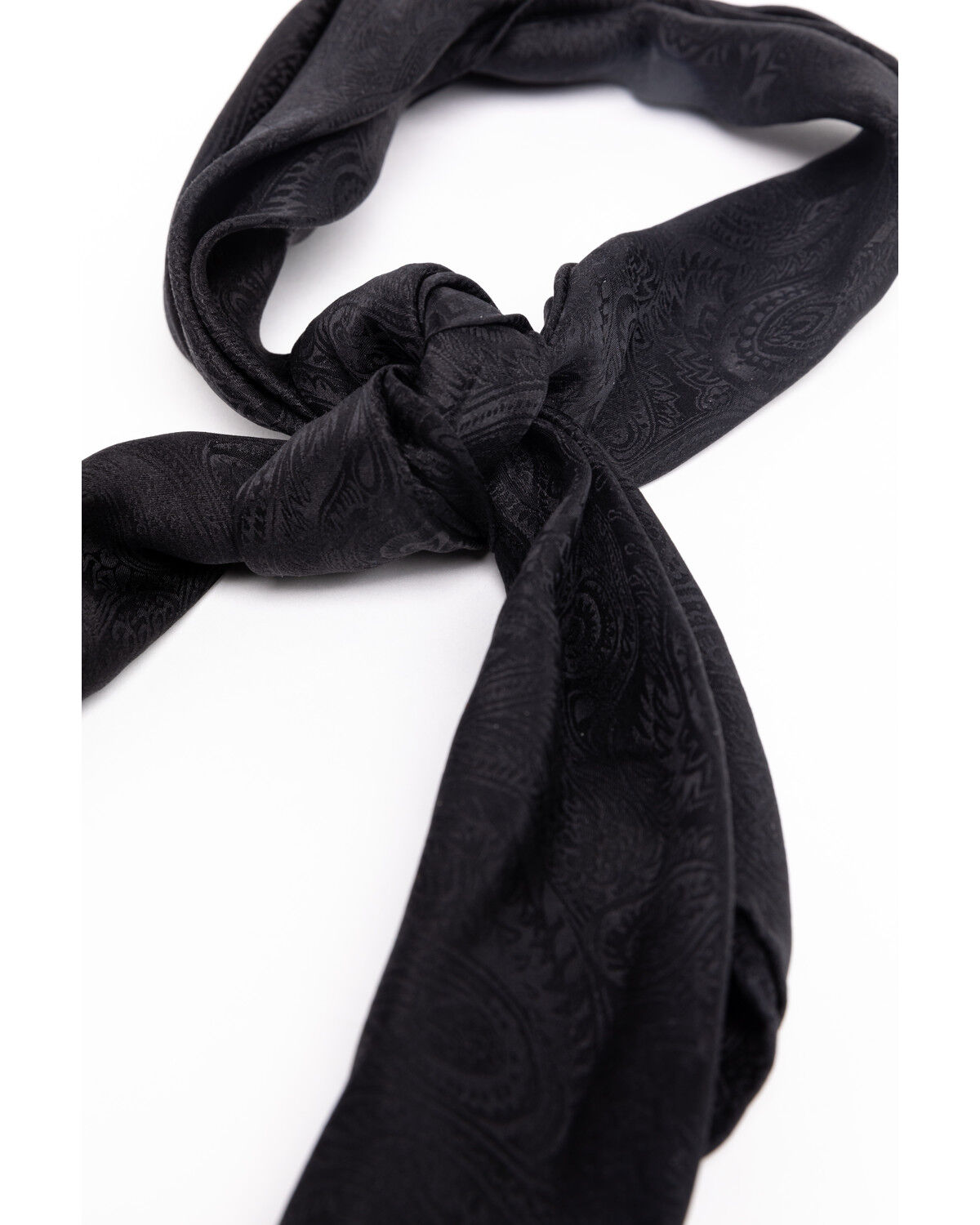 Image #2 - Cody James Men's Silk Jacquard Scarf, Black, hi-res