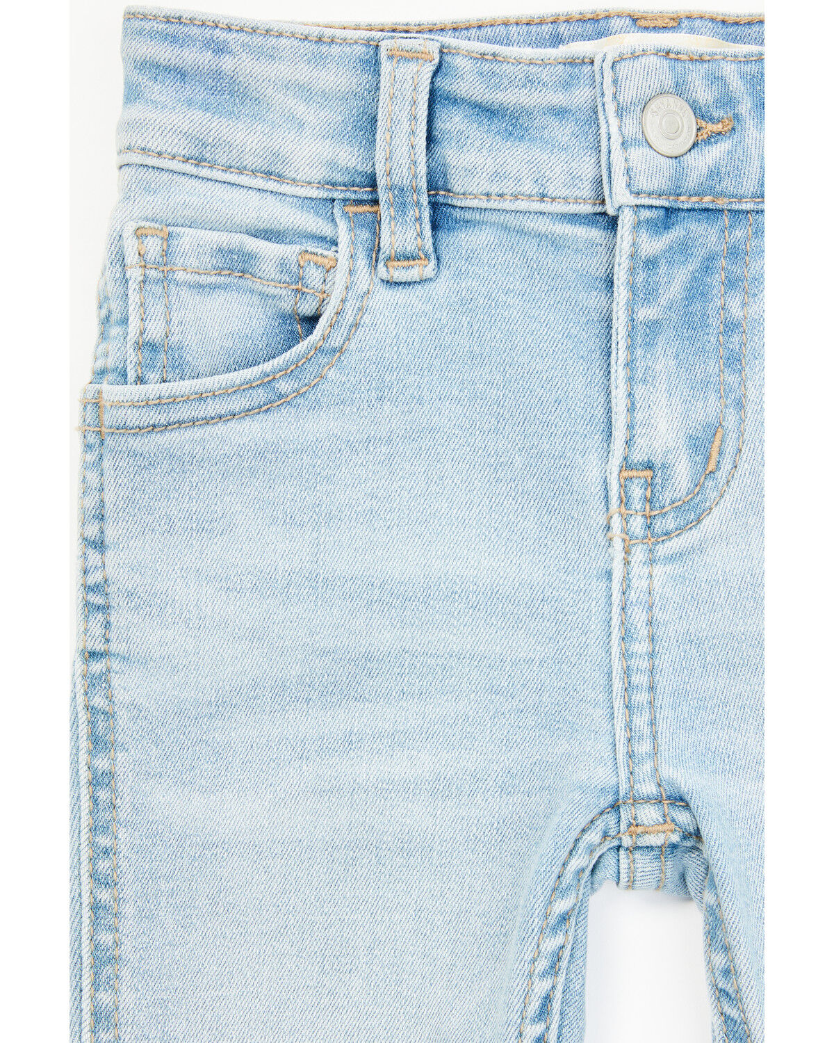 Image #2 - Shyanne Toddler Girls' Floral Embroidered Light Wash Flare Stretch Denim Jeans, Light Wash, hi-res