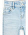 Image #2 - Shyanne Toddler Girls' Floral Embroidered Light Wash Flare Stretch Denim Jeans, Light Wash, hi-res