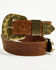 Image #1 - Shyanne Women's Teonna Double Buckle Embossed Belt, Silver, hi-res