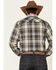 Image #4 - Ariat Men's Axel Large Ombre Retro Plaid Long Sleeve Western Shirt, Blue, hi-res