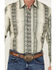 Image #3 - Wrangler Men's Checotah Long Sleeve Pearl Snap Western Shirt , Tan, hi-res