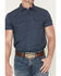 Image #3 - RANK 45® Men's Wind River Geo Print Short Sleeve Snap Performance Western Shirt, Navy, hi-res