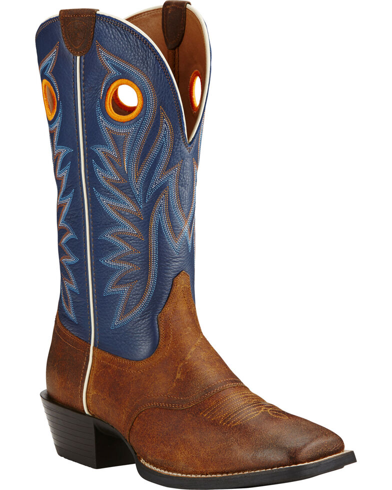 Ariat Men's Sport Outrider Cowboy Boots - Square Toe, Brown, hi-res