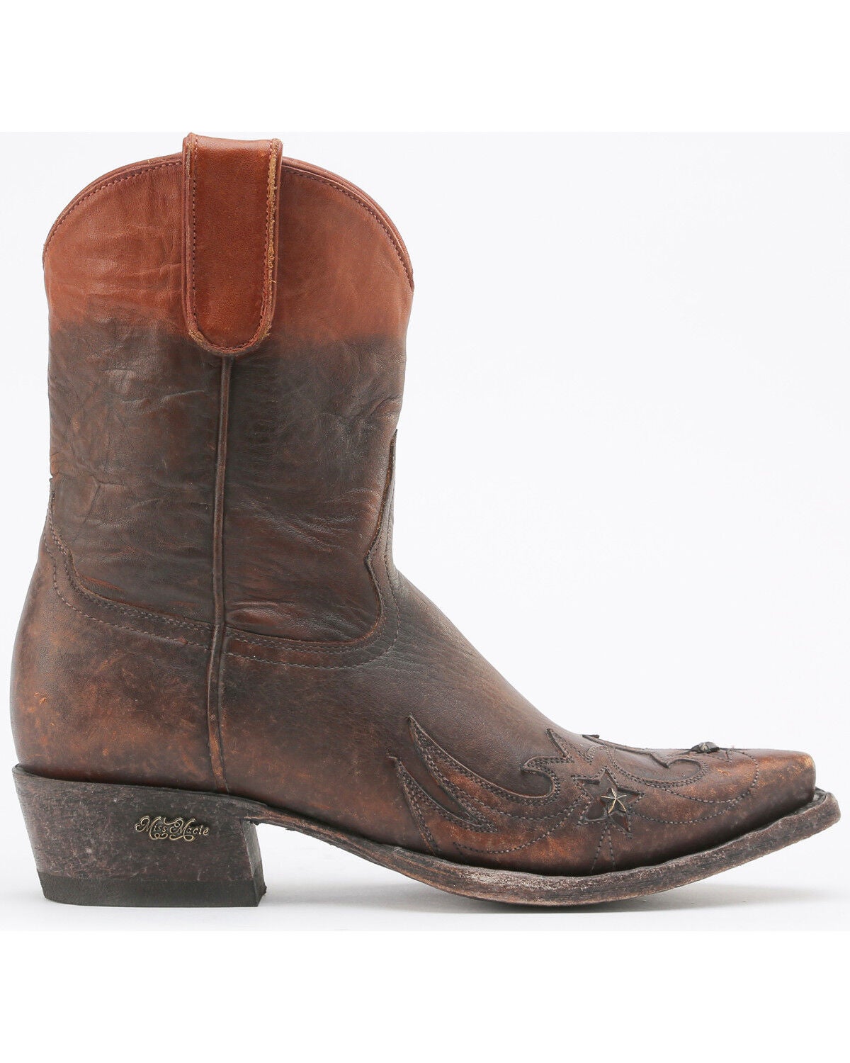 Image #2 - Miss Macie Women's Brown Weatherford Boots - Snip Toe, , hi-res