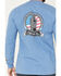Image #4 - Benchmark FR Men's FR World Famous Crude Oil Long Sleeve Work T-Shirt, Light Blue, hi-res