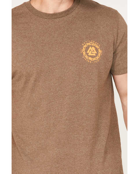 Image #2 - Howitzer Men's Battle Born Viking Spirit Graphic T-Shirt, Brown, hi-res