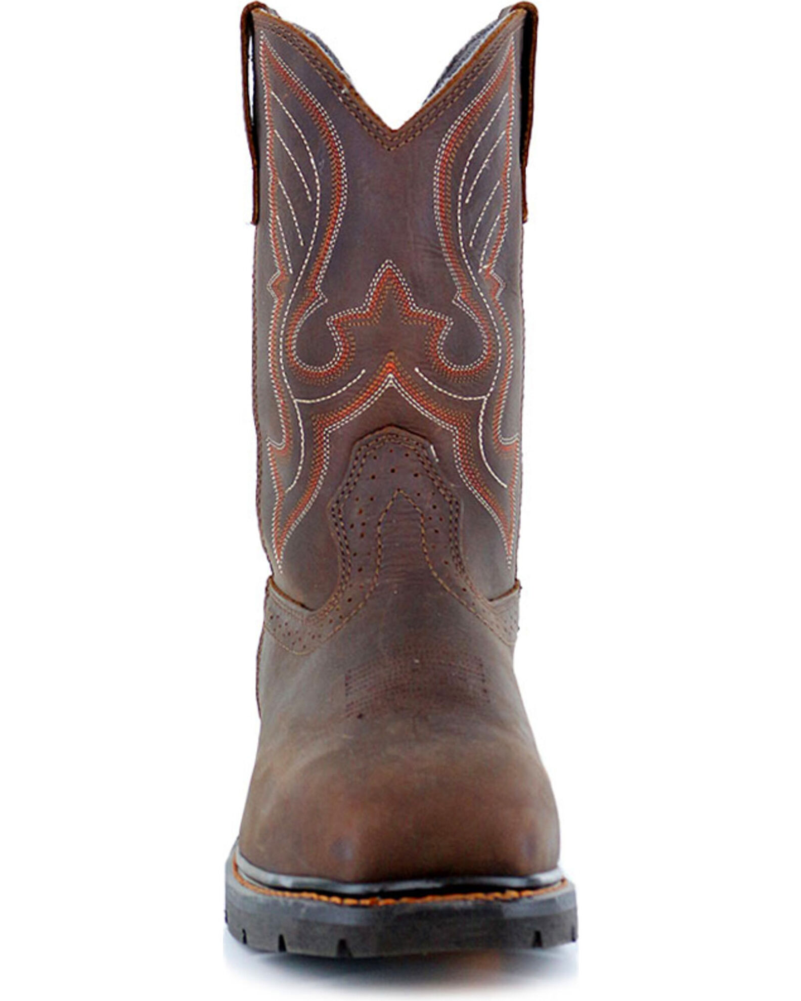 Image #4 - Cody James Men's Waterproof Pull On Work Boots - Composite Toe, Brown, hi-res