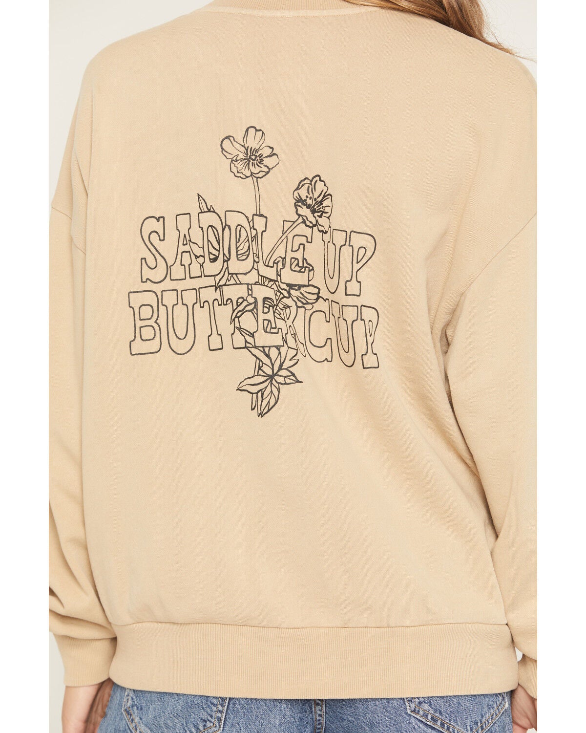 Image #3 - White Crow Women's Saddle Up Buttercup Crewneck Sweatshirt, Tan, hi-res
