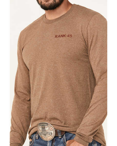 Image #3 - RANK 45® Men's Chardon Western Long Sleeve Graphic T-Shirt, Coffee, hi-res