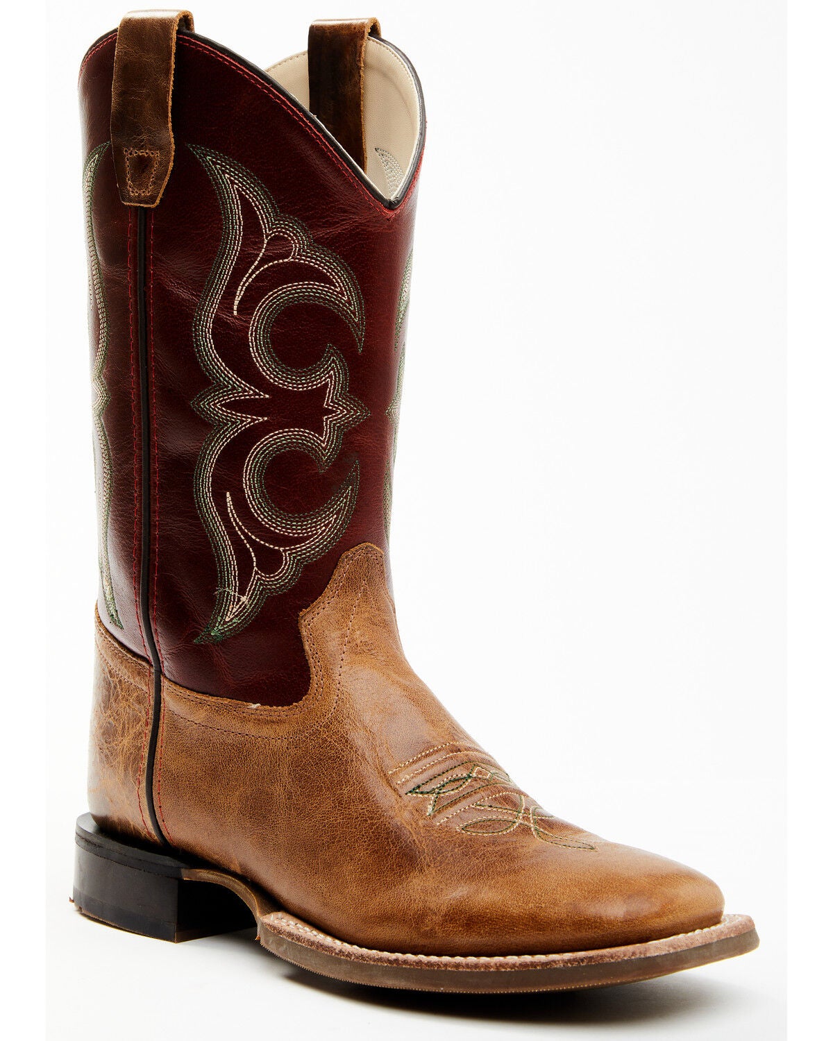 Cody James Boys' Ames Tonal Western Boots - Broad Square Toe, Brown, hi-res