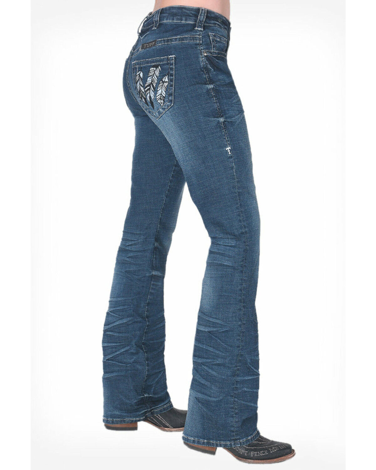 Image #2 - Cowgirl Tuff Women's Fly High Bootcut Jeans, Blue, hi-res