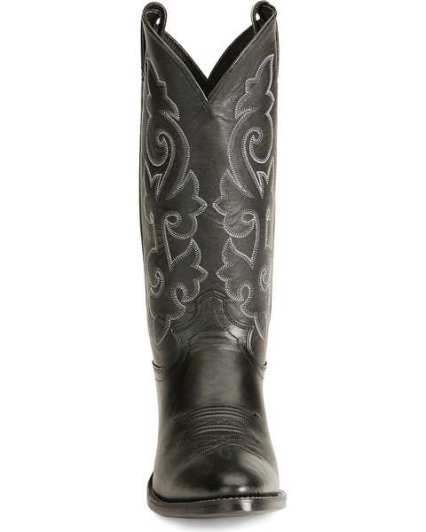 Image #4 - Justin Men's London Calfskin Western Boots - Medium Toe, Black, hi-res