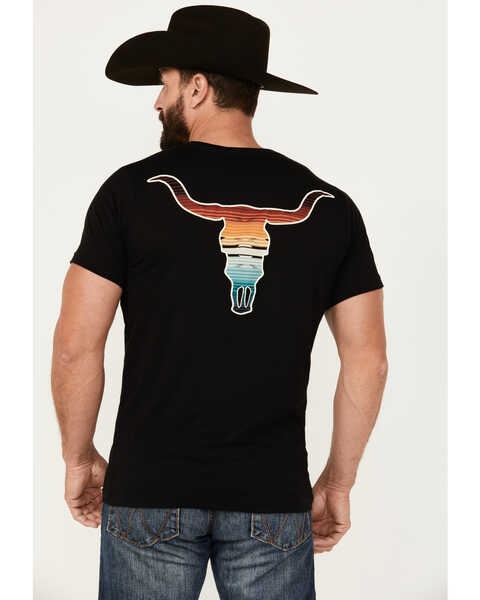 Pendleton Men's Saltillo Sunset Longhorn Short Sleeve Graphic T-Shirt , Black, hi-res