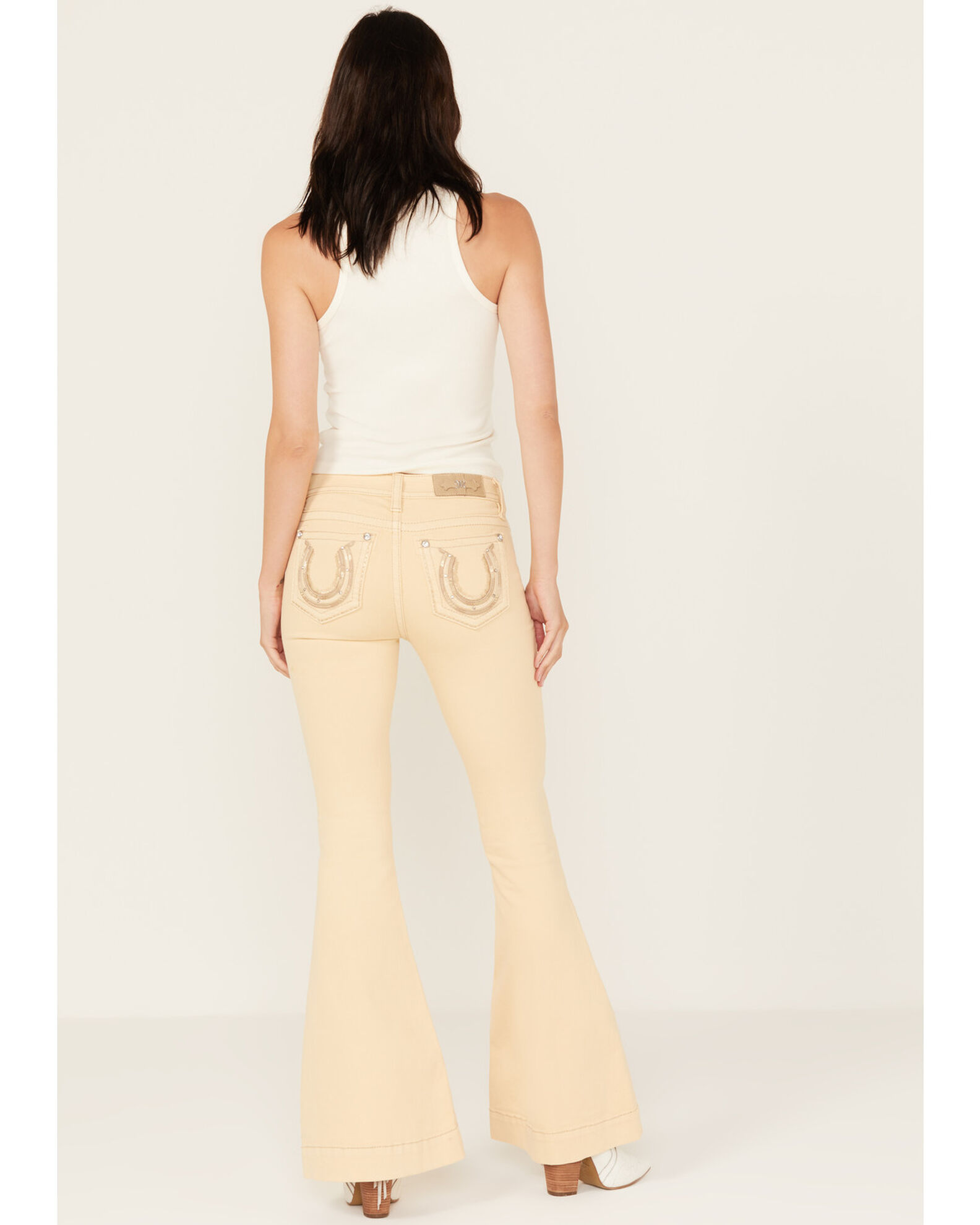 Jean flare cheap beige