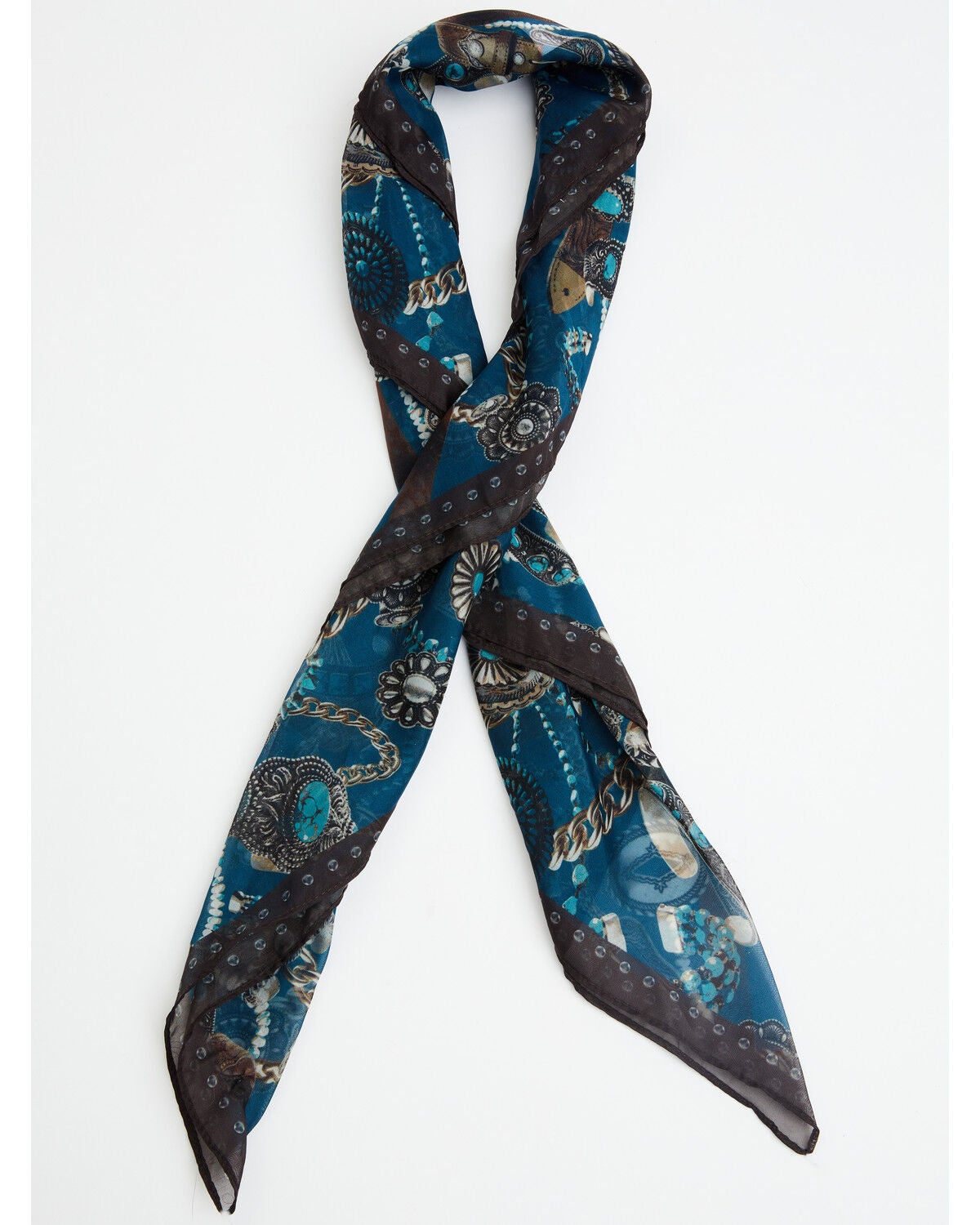 Shyanne Women's Bailey Accessories Print Scarf, Blue, hi-res