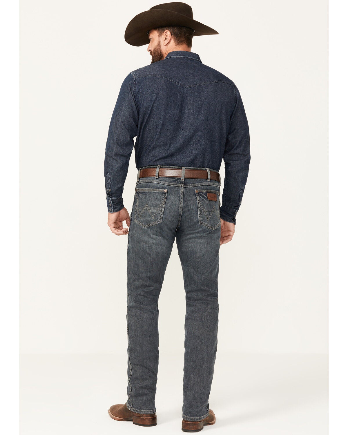 Image #4 - Wrangler Retro Men's Jerome Slim Straight Fit Jeans, Indigo, hi-res