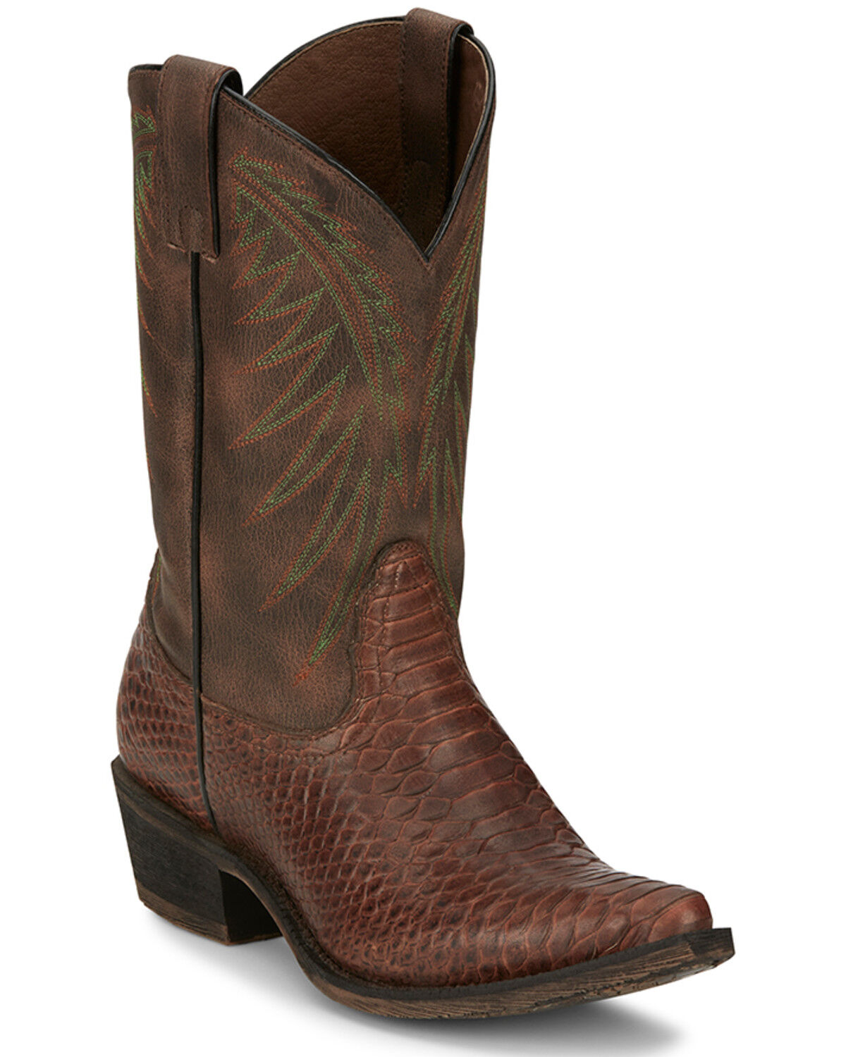 Image #1 - Nocona Women's Carlita Snake Print Western Boots - Snip Toe, , hi-res