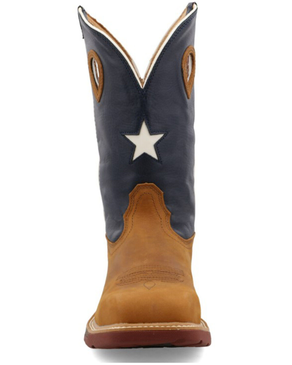 Image #4 - Twisted X Men's Texas Flag Western Work Boots - Nano Composite Toe, Lt Brown, hi-res