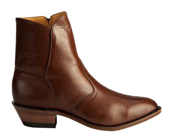 Image #2 - Boulet Men's Side-Zip Western Boots - Medium Toe, Tan, hi-res