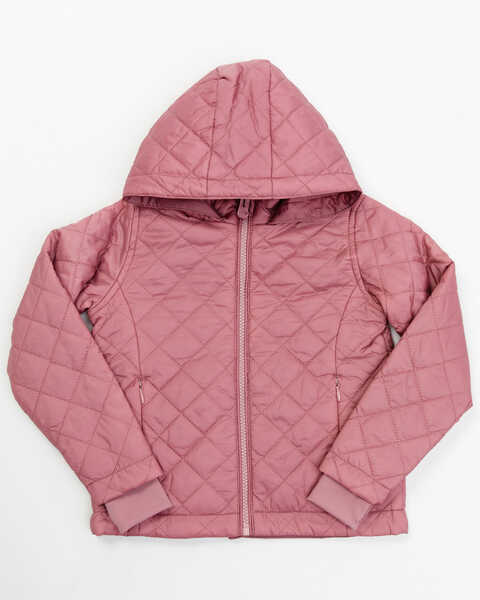 Shyanne Toddler Girls' Diamond Hooded Puffer Jacket, Pink, hi-res