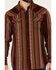 Image #3 - Moonshine Spirit Men's Whiskey Tango Striped Long Sleeve Snap Western Shirt, Burgundy, hi-res