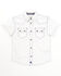 Image #1 - Cody James Toddler Boys' Bull Cactus Print Short Sleeve Snap Western Shirt, White, hi-res