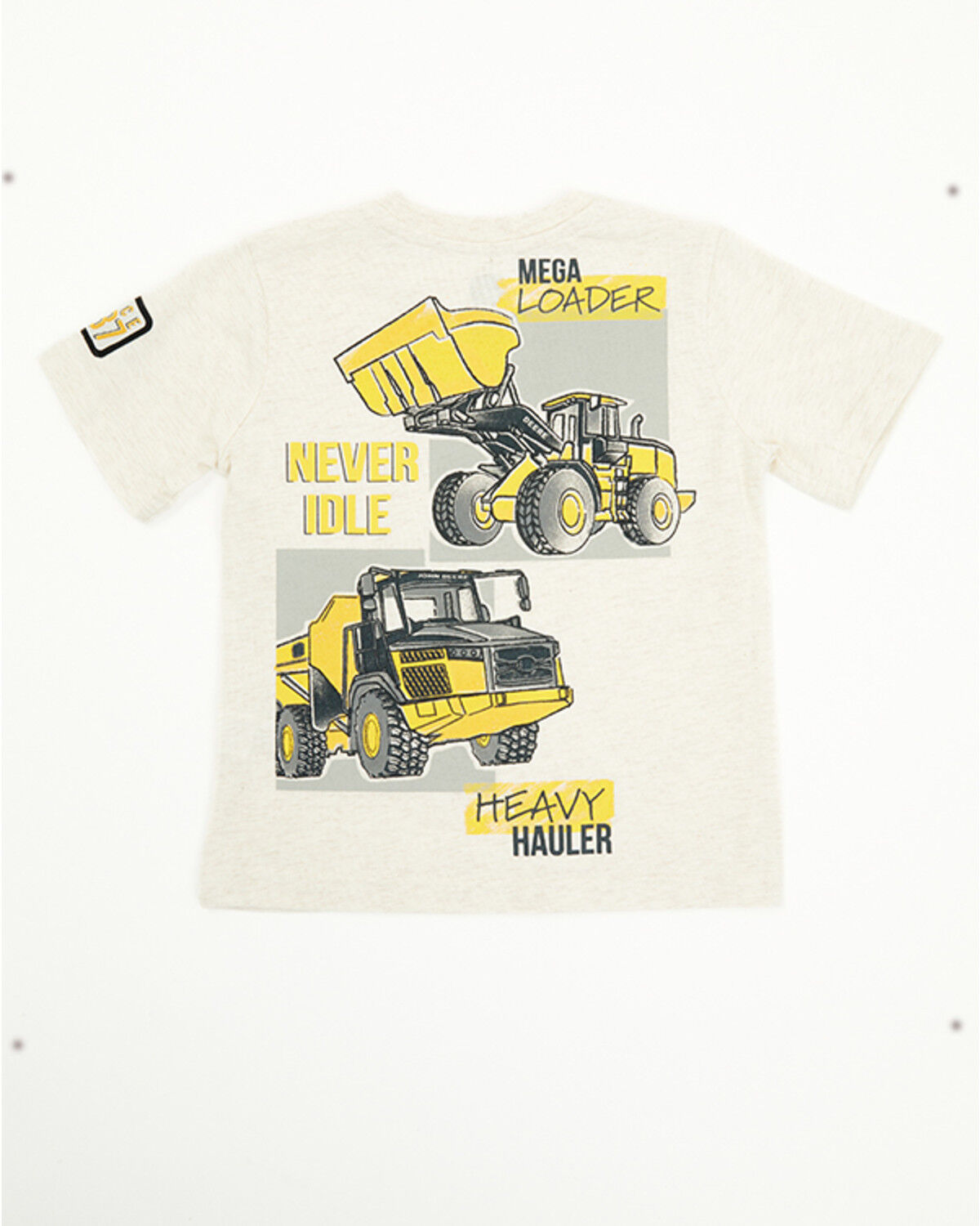 Image #3 - John Deere Toddler Boys' Mega Construction Short Sleeve Graphic T-Shirt, Cream, hi-res
