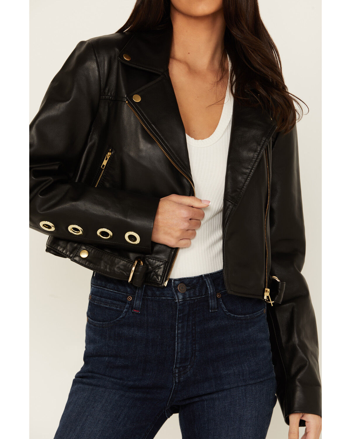 Image #3 - Cleobella Women's Baxter Leather Jacket, Black, hi-res