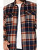 Image #3 - Dakota Grizzly Sherpa Lined Wool Shacket, Blue/red, hi-res